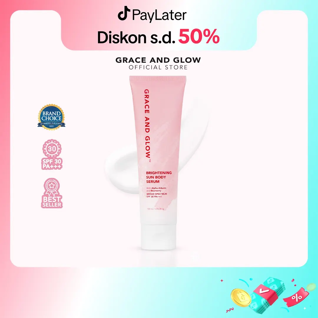 Grace and Glow Body Serum SPF 30+++ Brightening Sun Hand and Body lotion - Sunblock Badan Anti UV dan mencerahkan tangan & tubuh with Arbutin + Bearberry