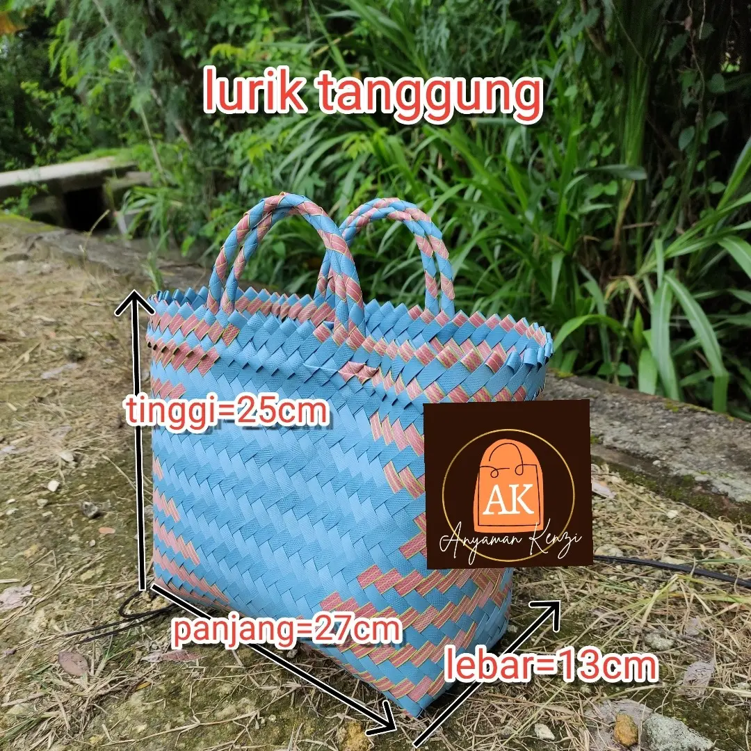 Tas anyam lurik tanggung 10 biji