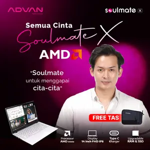 [Exclusive Steven Stenly] ADVAN Soulmate X 14” IPS FHD AMD 3020e 4GB/128GB Free Windows 11 Original Laptop Notebook Upgradeable
