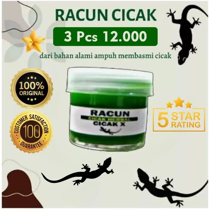 Racun Cicak Ampuh Asli Murah 3 pcs 12rb Sekali Jilat Langsung Mati Racun Cicak Herbal Raca Racak Herbal Harga Grosir Buah