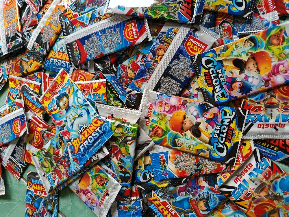 Tranding Card Monsta Cahaya BOBOIBOY GALAXY Paket 5pcs COD Kartu Koleksi