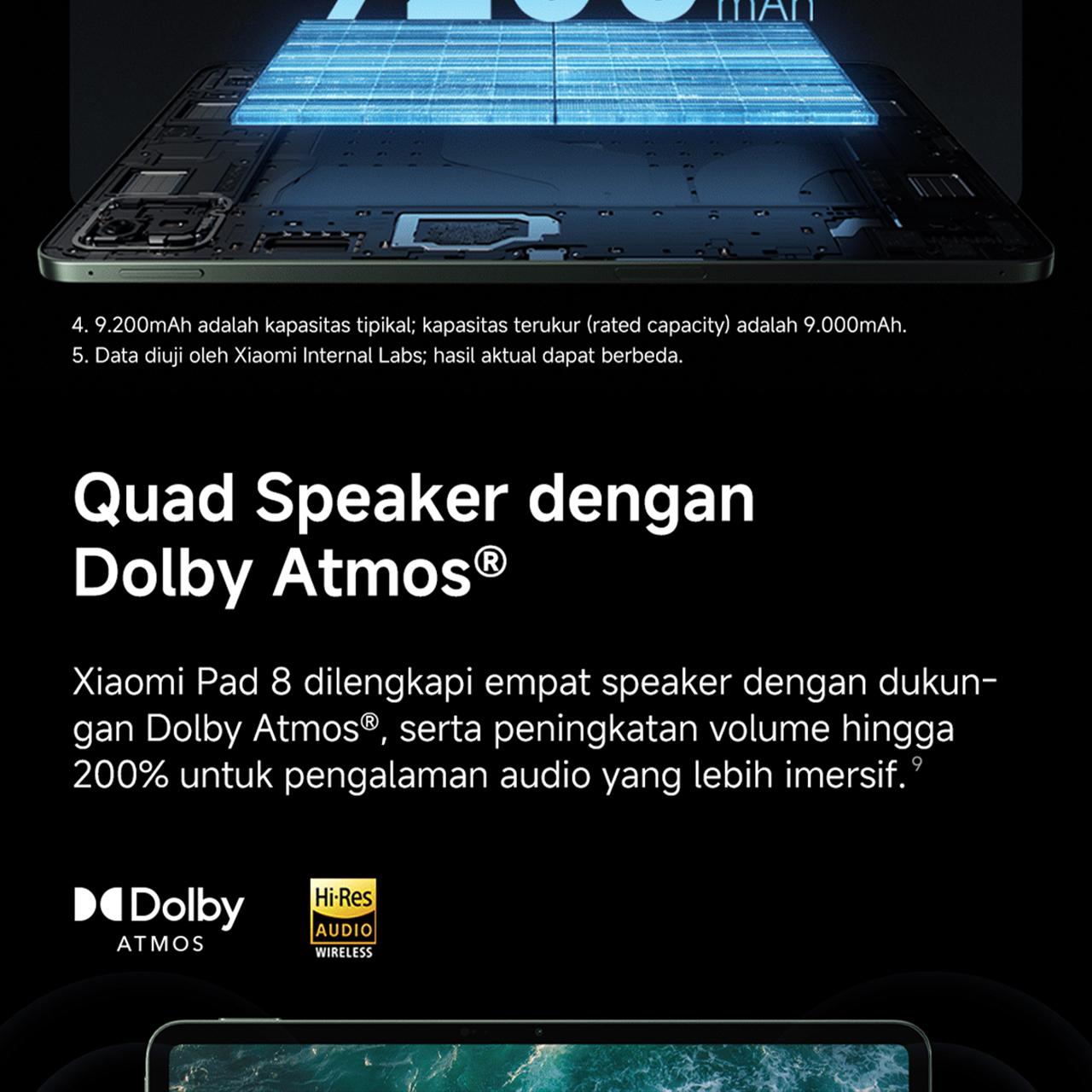Xiaomi Pad 8 (8/256GB) | Tablet Android | Chipset Snapdragon 8s Gen 4 Mobile Platform | Pengalaman produktivitas dengan WPS PC-Level | Baterai 9.200mAh dengan 45W HyperCharge  [Xiaomi Official Store]