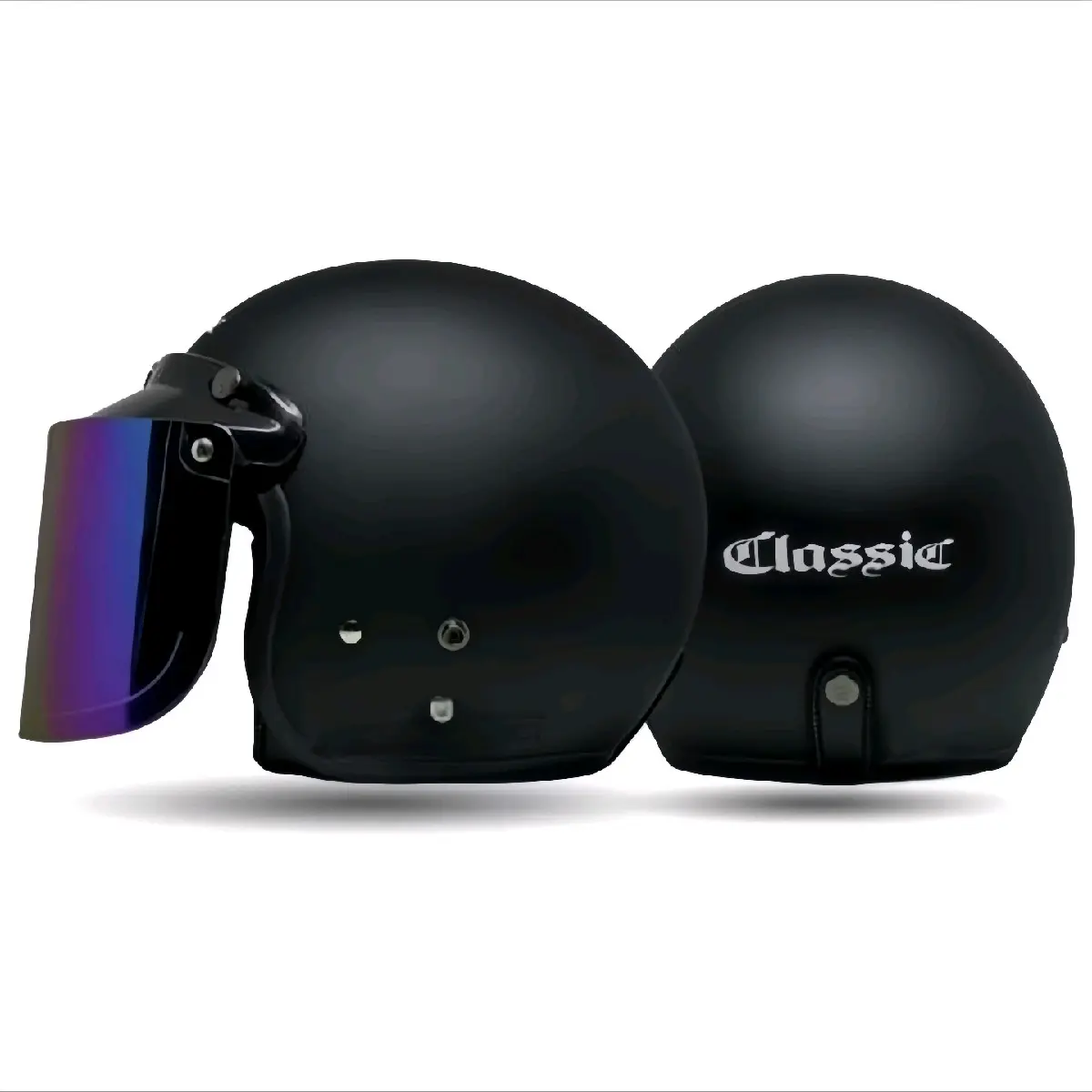 HELM BOGO RETRO CLASSIC DEWASA dengan Kaca Datar dan Cembung - Perlindungan Maksimal saat Berkendara Motorcycle Kacamata cewek