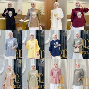 Ready- Rhea Atasan Blouse By MDLY Puff Lengan Cotton