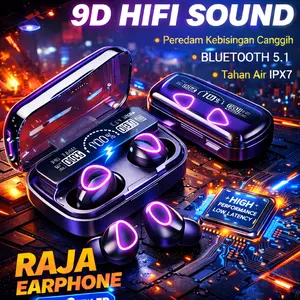 [COD] M10 TWS Headphone Nirkabel Earphone Kotak Pengisi Daya Headset Tahan Air Kompatibel dengan Bluetooth dengan Mikrofon