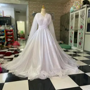 GAUN PENGANTIN SIMPLE TAPI MEWAH V_NEX EKOR PANJANG