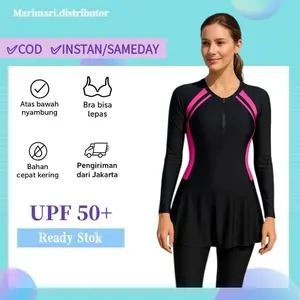 39050 - 04 pink baju renang cewek Celana Tangan