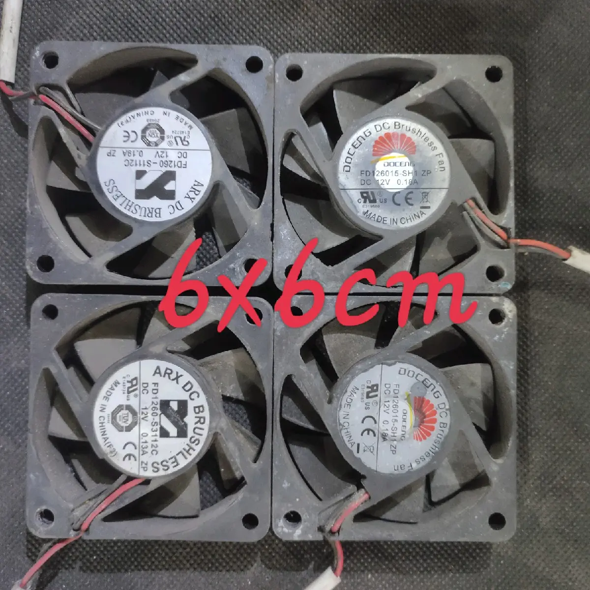 kipas cpu 12Vdc 6x6cm ampere cmpur merk campur normal semua