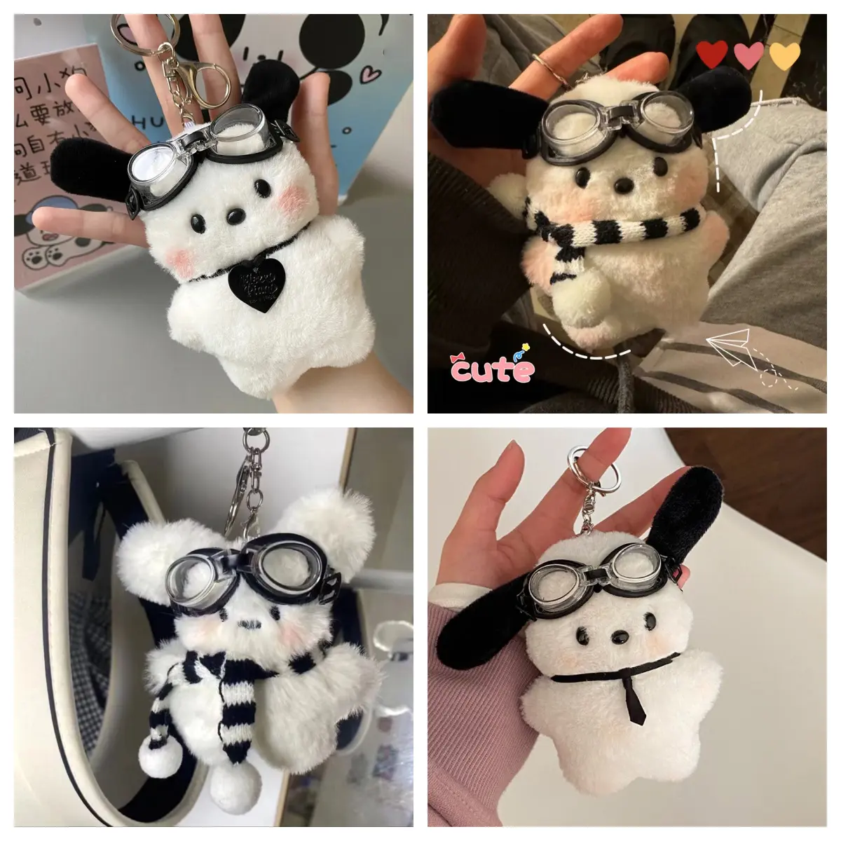 Dây Chuyền Chìa Khóa Hình Chó Pochacco, Thiết Kế Dễ Thương, Mặt Dây Chuyền Mèo Và Thiên Thần Nhồi Bông Hoạt Hình, Búp Bê Lợn Hoạt Hình, Mặt Dây Chuyền Túi, Thích Hợp Làm Quà Tặng Ngày Lễ Tình Nhân