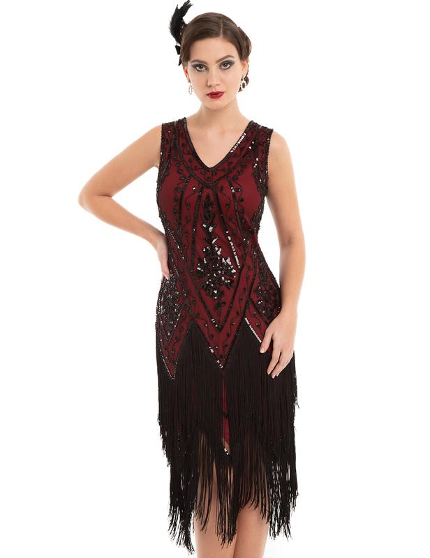 TikTok Shop PrettyGuide Women s 1920s Flapper Dress Vintage Swing Fringed Gatsby Roaring 20s Dress