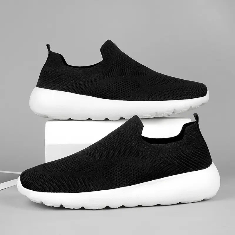Giày Thể Thao, Đế Mềm Siêu Nhẹ, Bề Mặt Lưới Flyknit, Thoáng Khí Mùa Hè, Giày Tất Nam, Giày Cặp Đôi, Dễ Đi, Thoải Mái, Chống Mùi, Dễ Phối Đồ, Thường Ngày, Dành Cho Nam Giới