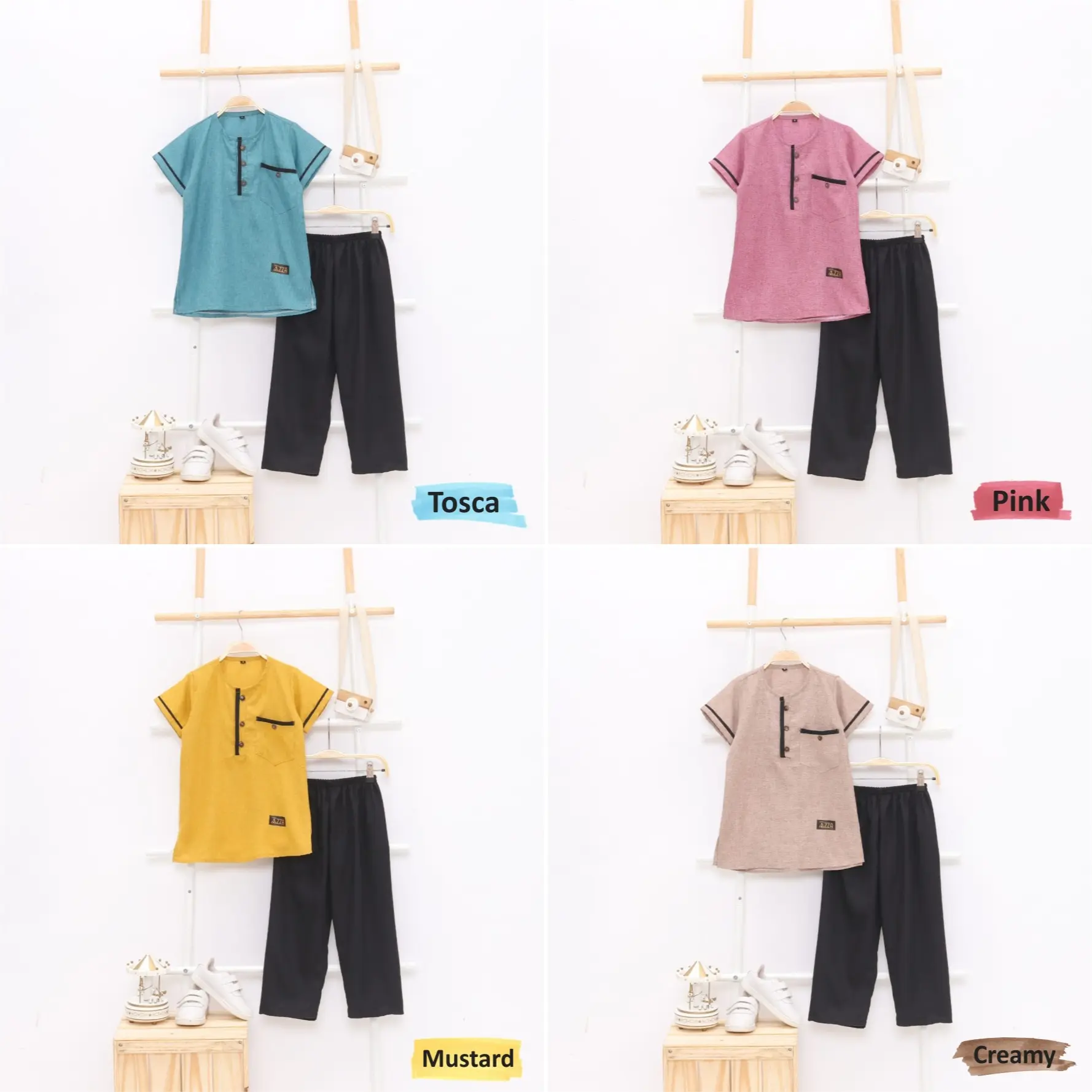 Setelan Baju Koko Kurta Anak 3-14 Tahun Premium Muslim Nyaman