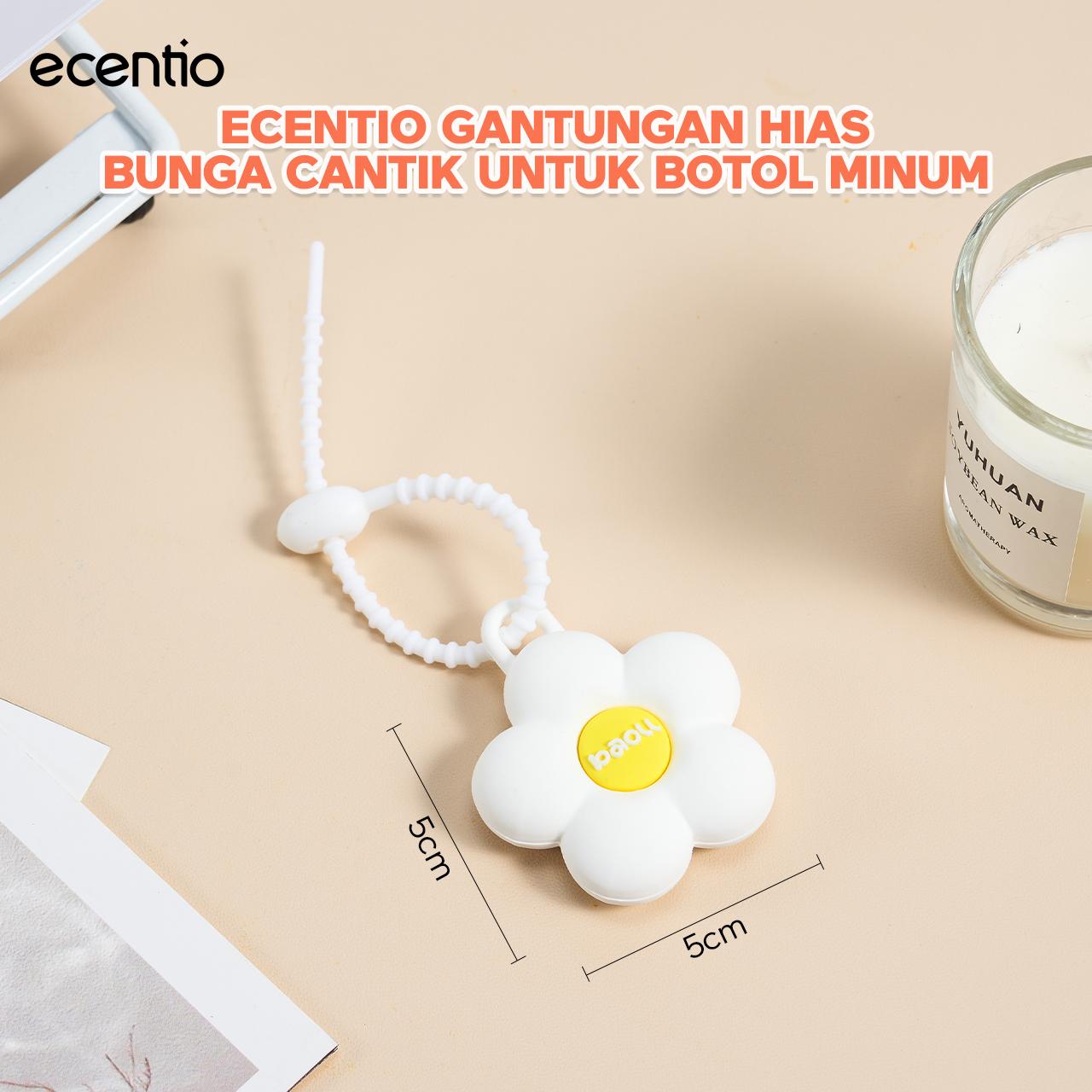 【GA】ecentio gantungan hias bunga pvc aksesoris botol minum karakter lucu tahan lama anti pudar cocok untuk botol tumbler