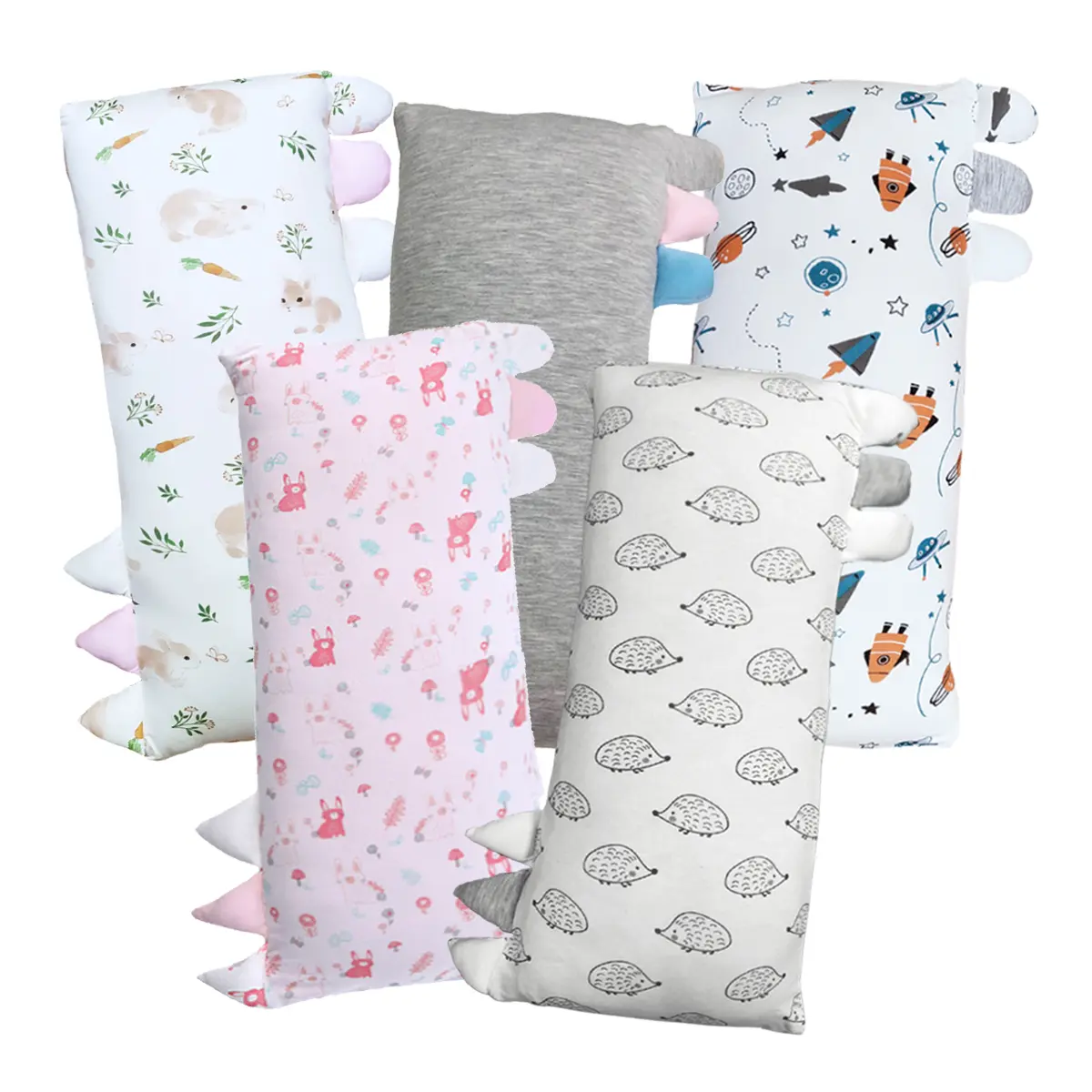 Cubble Comfy Bamboo Pillow Large (25x55cm, 5 Designs) - Perfect Baby Sleeptime Hug Pillow