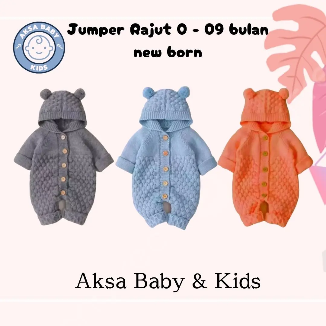 Baju rajut bayi baru lahir 0 sampai 9 bulan New born Newborn Perempuan laki laki