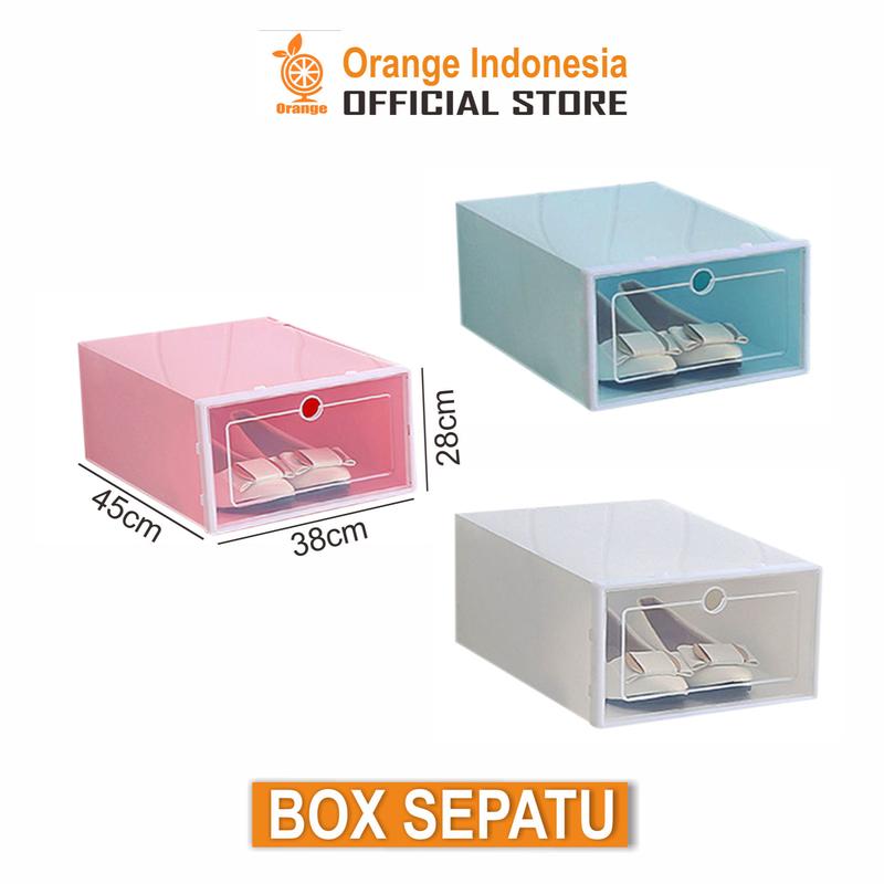 PROMO Kotak BOX Sepatu Lipat Serbaguna / Tempat Penyimpanan Sandal / …