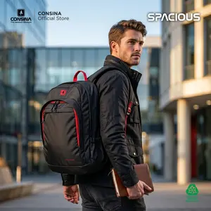 Consina Spacious Ransel Tas Laptop 20L Sekolah Office Urban Campus | Include Rain Cover