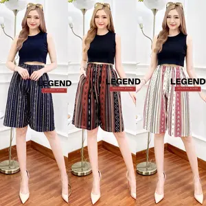 CELANA PENDEK WANITA JUMBO MOTIF RAYON PREMIUM TERBARU KEKINIAN