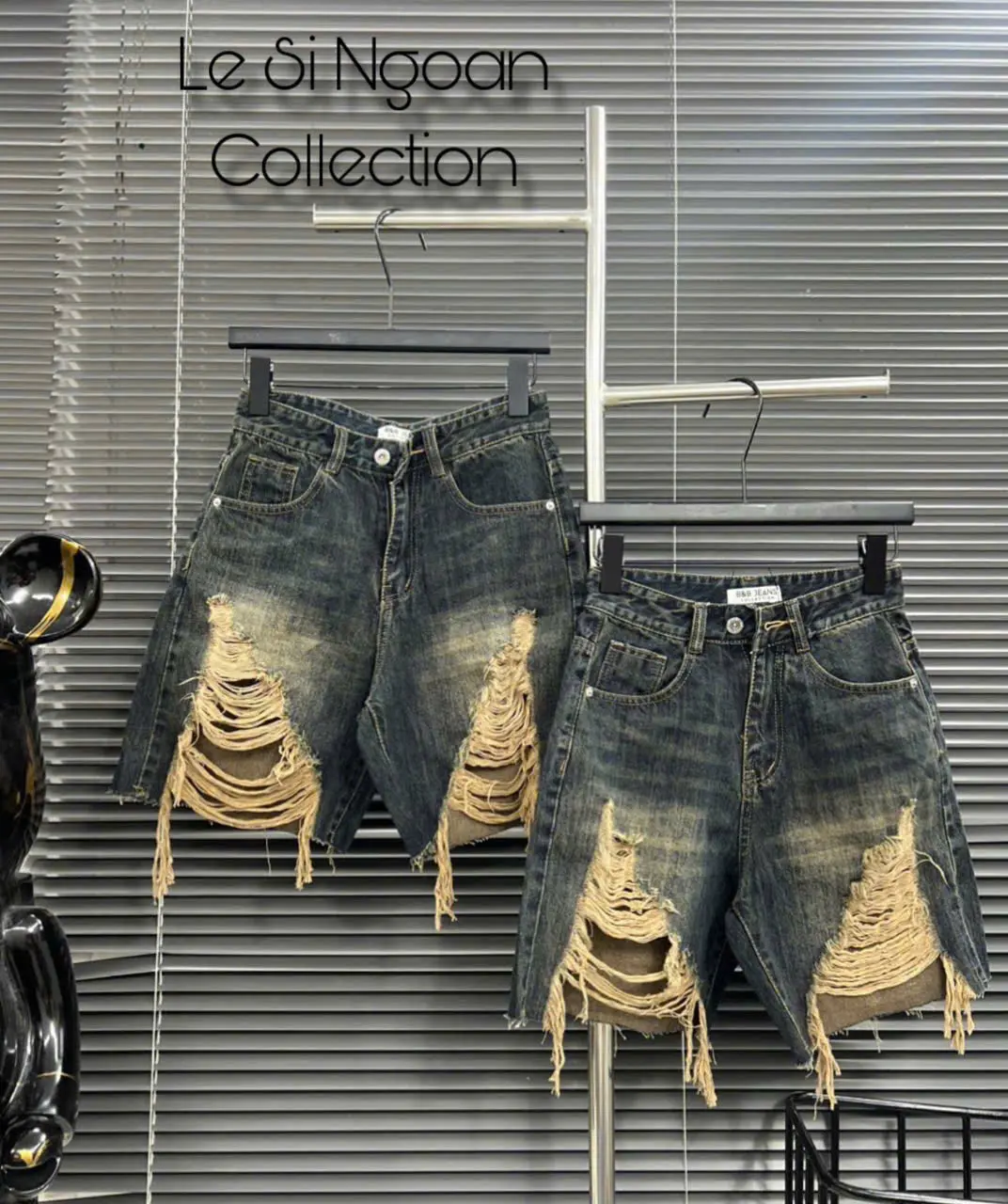 [LSN]Quần Jean Ngố Nữ Rách Tua Rua Không Lai 518 - 519