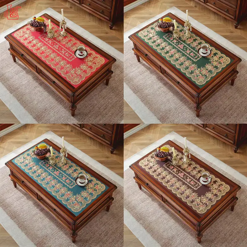 [COD] Loyal Bosque Taplak Meja Tamu / Alas Makan dengan Kualitas Tinggi Berenda Anti Air 45x90CM /50x110CM/60x120CM /D9-C Kain