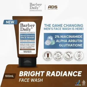 Barber Daily Bright Radiance Face Wash Pria 100 ml