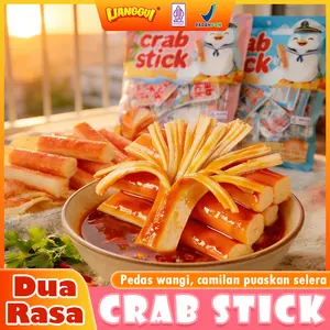 [HALAL]LIANGGUI CRAB STICK! Wajib ada di Hari Raya! Cemilan instan dengan rasa khas dan enak banget, ada dua pilihan rasa lho! Cocok banget buat traveling, piknik, dimakan kapan saja di mana saja! Pilihan terbaik buat kumpul santai bareng keluarga!