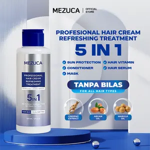 MEZUCA Profesional Hair Cream Refreshing Treatment Tanpa Bilas 5in1 Sun Protection Conditioner Vitamin Serum Masker Rambut BPOM Approved