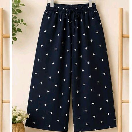 Quần lẻ 359 - quần váy xòe  hoa tiết bông hoa - vải Lenin đũi Lưng Thun  Thiết Kế Thời Trang Free size 45-75kg Phong Cách Hiện Đại Thoải Mái_thumbnail_5