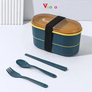 VOOVA Lunch Box / Kotak Bekal Makan Siang / Bento Set 900ml / Kotak Makan