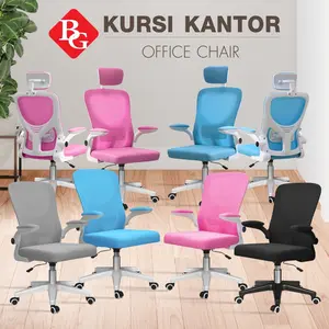 BGsport Kursi Kantor Office Chair Kursi Kerja Minimalis Hidrolik Adjustable Bangku Kerja Furniture Kantor