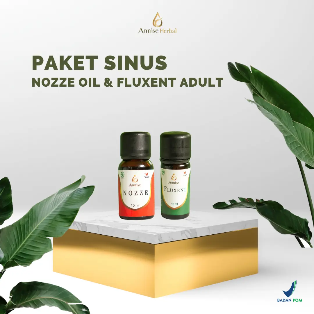 Paket Essential Oil Sinusitis | Nozze 15ml + Fluxent 10ml | Rhinitis, Hidung Tersumbat, Pilek, Flu & Tenggorokan Tidak Nyaman | BPOM