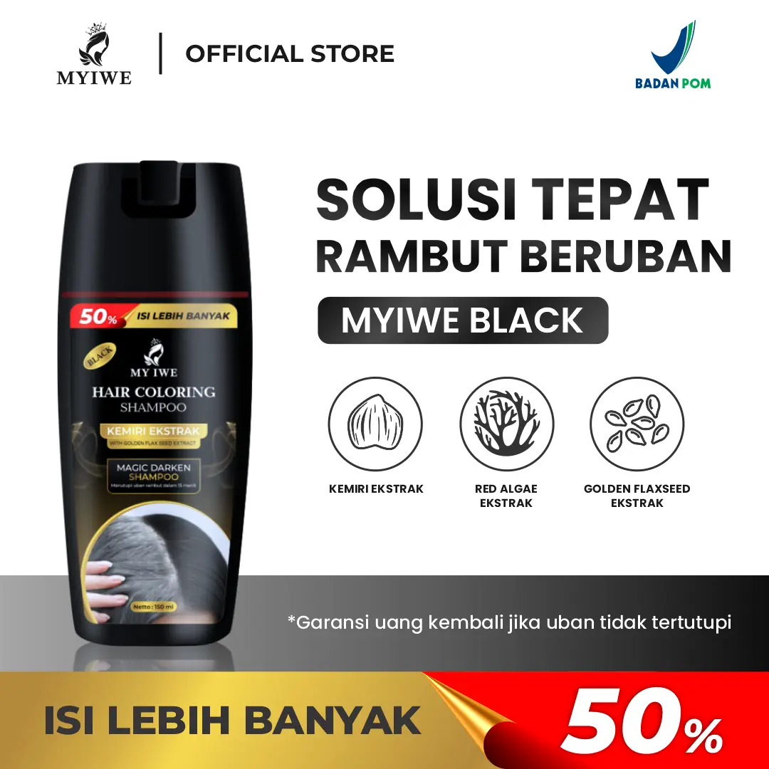 [ PROMO SPESIAL ] Myiwe Hair Coloring Shampo Penghitam Rambut Uban