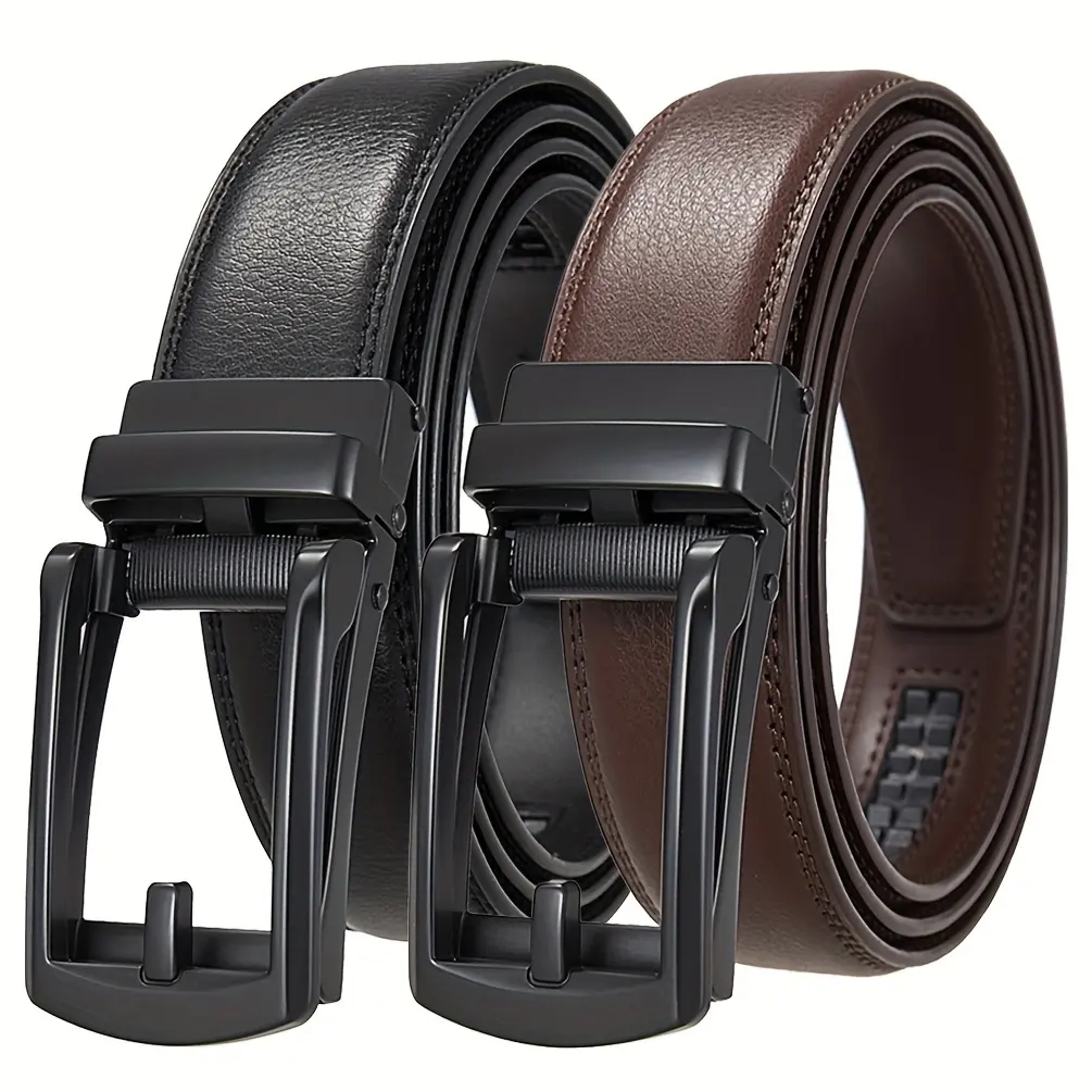 1pcs Men's Formal Style Belt, Automatic Buckle Belt, All-match, For Husband Men Loved Ones Daily Life Formal Occasions