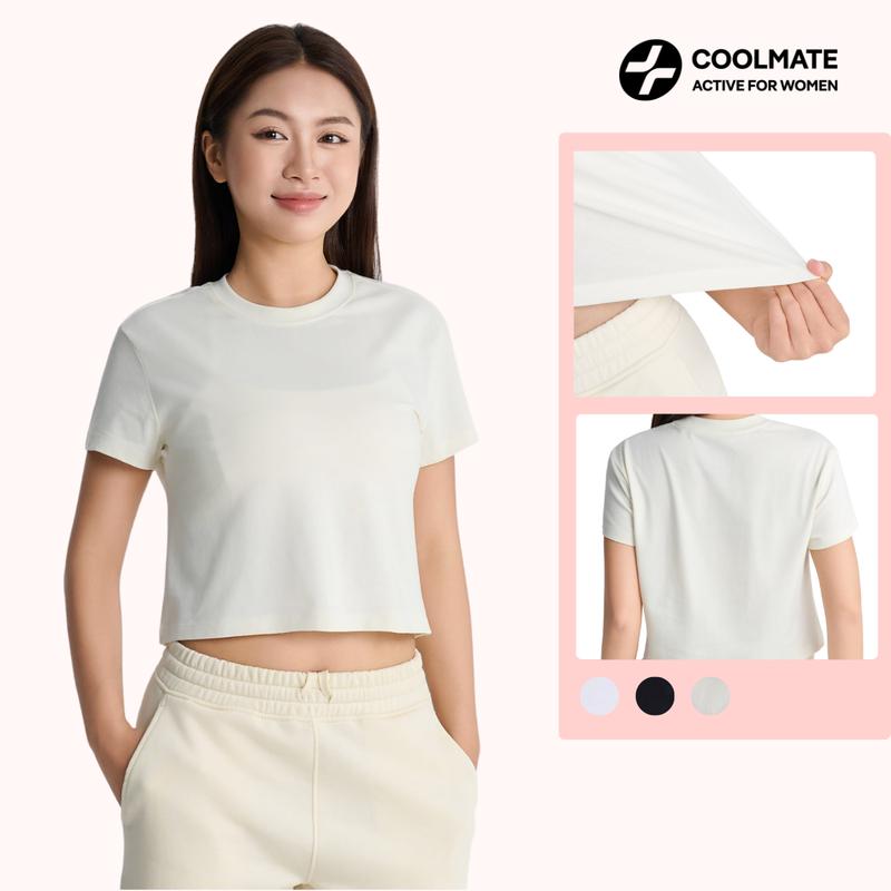 Áo thun croptop nữ chất liệu Cotton mềm mại co giãn thoáng mát đa năng mặc hàng…