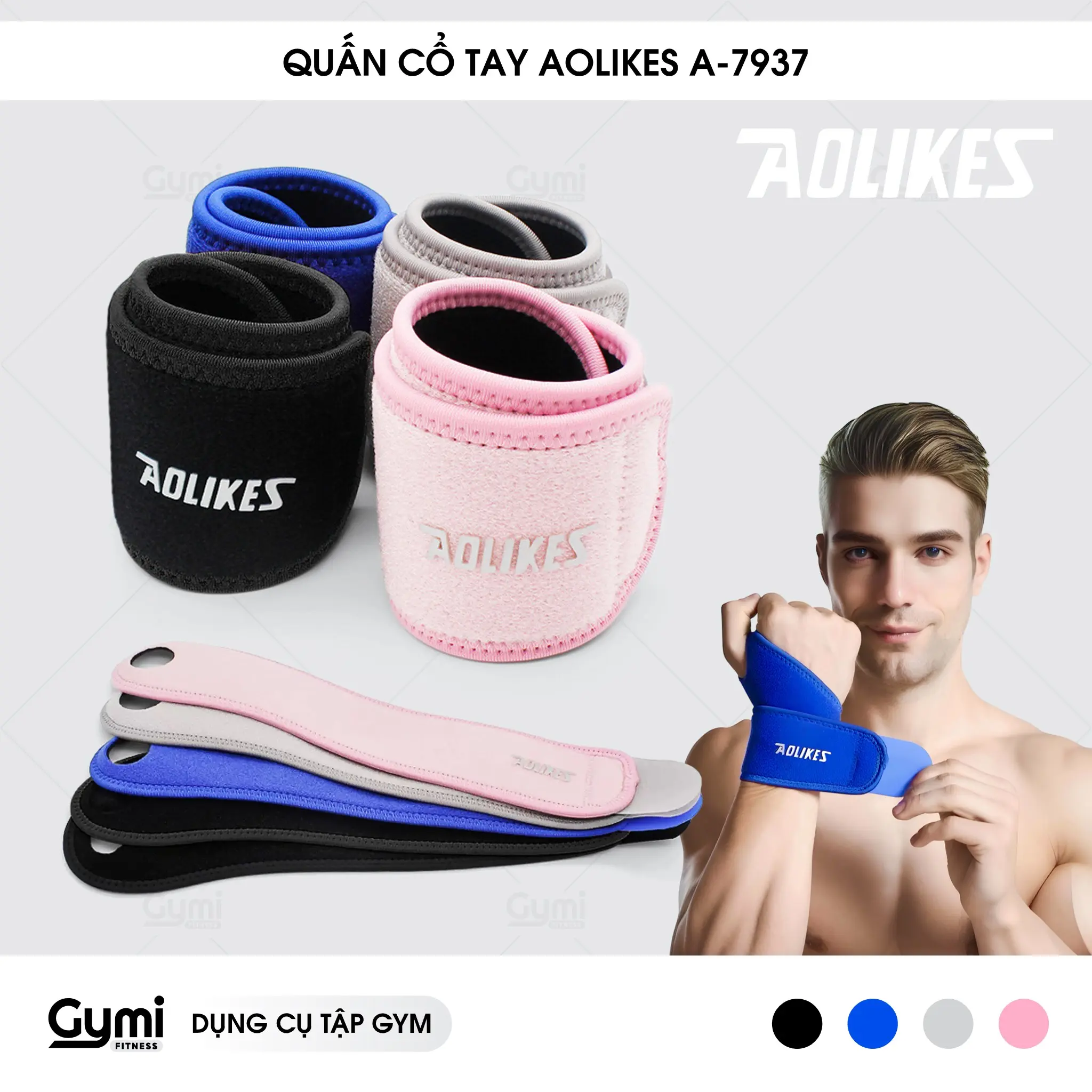 Băng quấn cổ tay Tập Thể Dục Aolikes A-7937 - Hỗ trợ bảo vệ khớp cổ tay Sport
