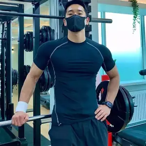 KAOS GYM PRIA BAGUS SPANDEK ATASAN OLAHRAGA SPORT WEAR UKURAN  KARET DAN ELASTIS
