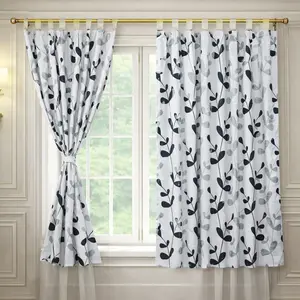 (BACA DESKRIPSI!!) Gorden Jendela Minimalis Motif Bunga Uk 55x150cm Bahan Halus Katun Curtain Merah Green Dekorasi9