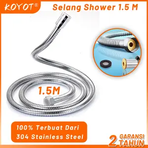 KOYOT Selang Fleksibel Hand Shower 304 Stainless Steel Shower Hose Selang Kamar Mandi 150cm