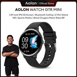 【IBEN EXCLUSIVE】Aolon Huafit 2024 GTR Mini Smart Watch WoMen Bluetooth Call Fitness Traker Watch Sports Dial Custom Smartwatch For Android IOS jam tangan pria jam tangan smartwatch jam tangan wanita