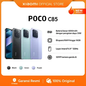 POCO C85 (6/128 GB) (8/256 GB) Baterai besar 6000mAh dengan pengisian daya 33W | Ekspansi RAM hingga 16GB | Layar imersif 6.9" 120Hz | 50MP kamera ganda AI [Official Store]