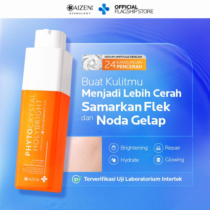 AIZEN - Phytocrystal Holybright Ampoule - Essence Serum Pencerah Wajah Brightening Serum Mencerahkan