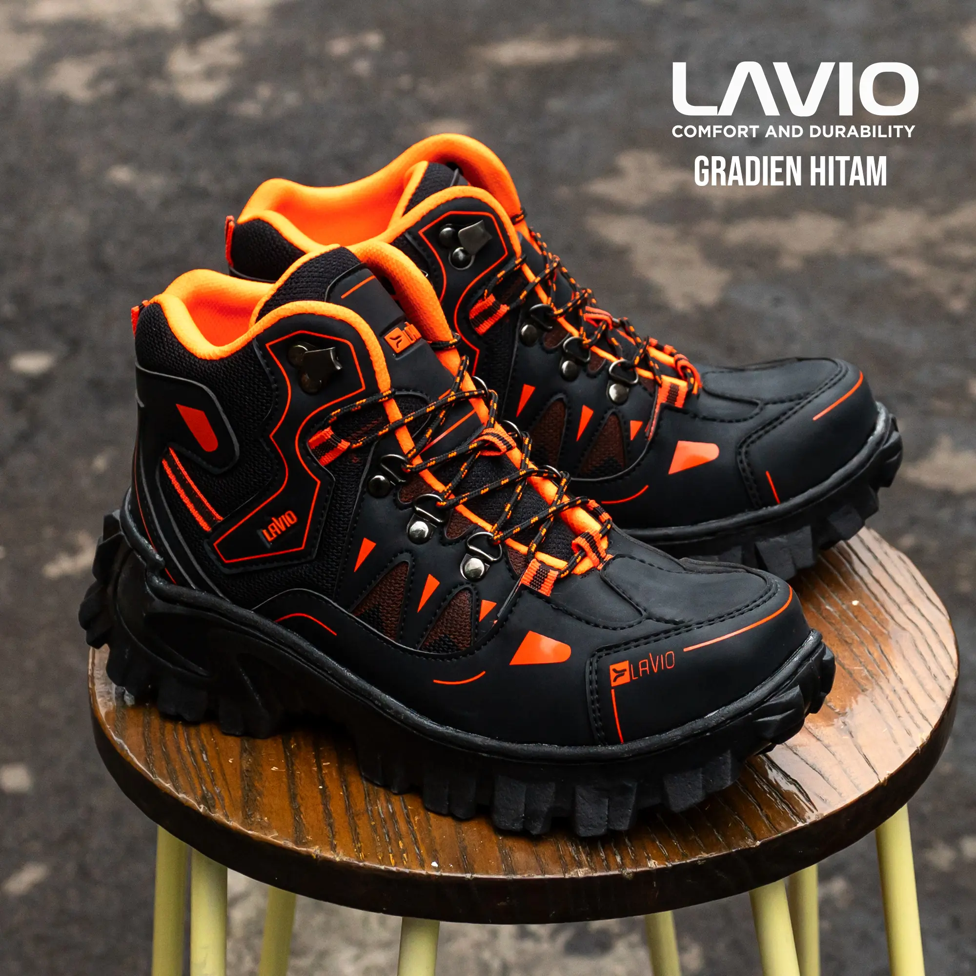 Sepatu Safety Boots Pria Keren Proyek Kerja Outdoor Lavio Gradient Baru ...