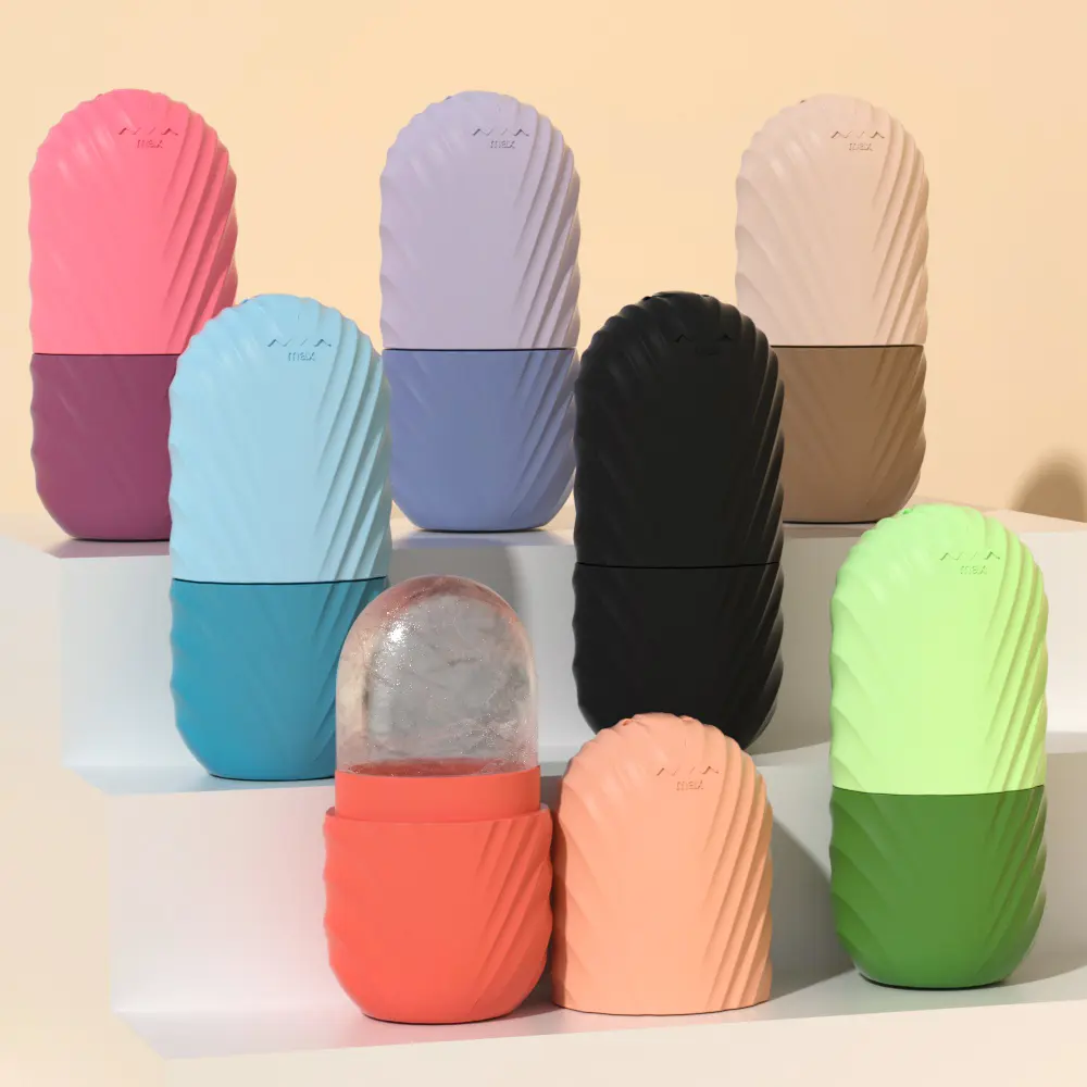 1PCS Ice Face Roller, Ice Face Roller for face and eye puffiness relief, Facial Massager for enhanced skin care and radiance, Ice Face Roller Molded Cubes, Reusable and Leak Proof