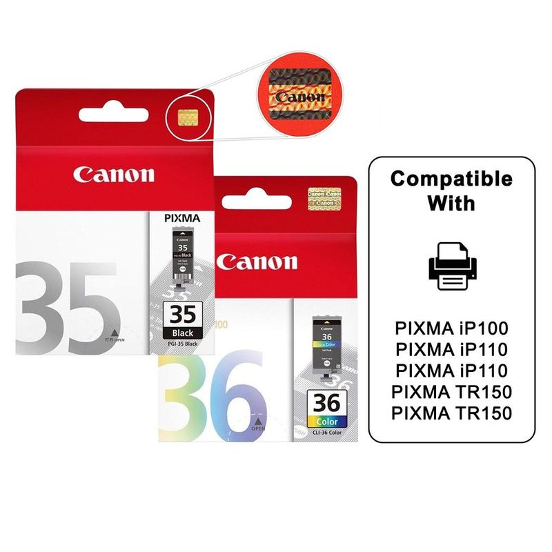Canon PGI-35 Black & CLI-36 Colour Ink Cartridge Bundle Pack