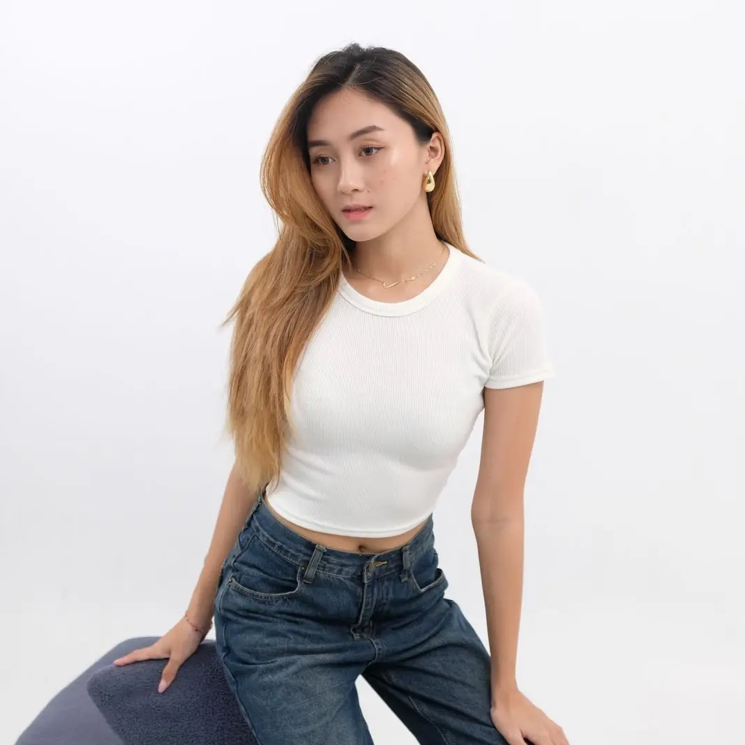 Wafle crop top // bahan wafle premium