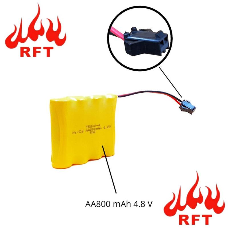 BATERAI CAS MOBIL REMOTE RC RANGKAI 4 (800X4) 3200MAh 4.8VOLT COLOK H…