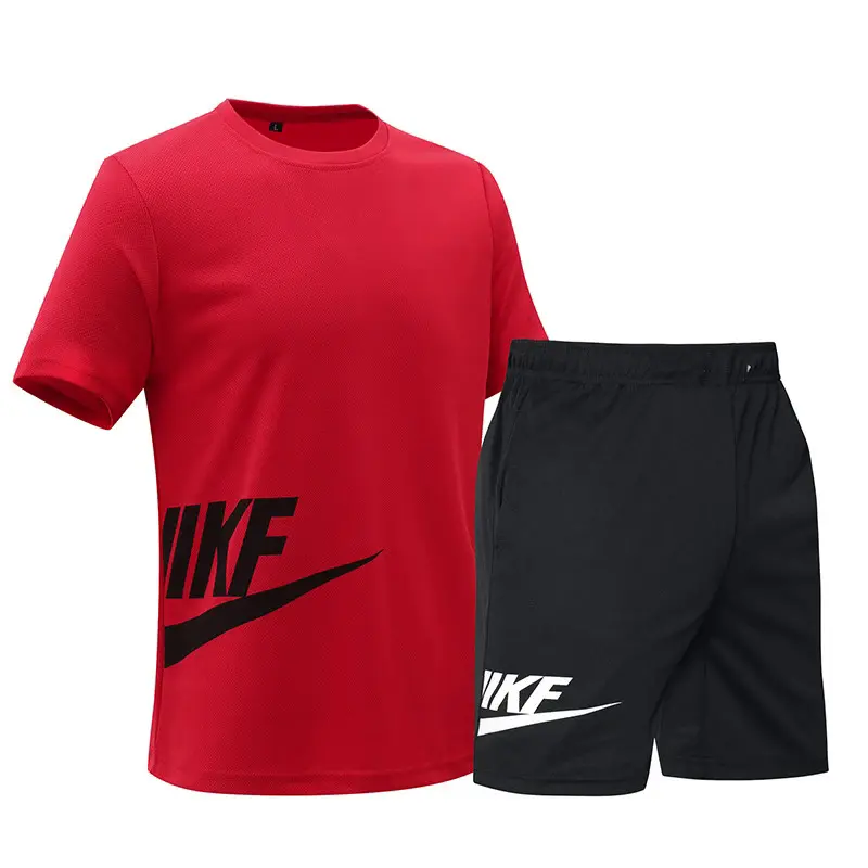 Men's short sleeve sports set [6 colors] plus size workout short sleeve T-shirt men's quick-drying clothes running loose casual fashion outdoor sportswear men's clothing