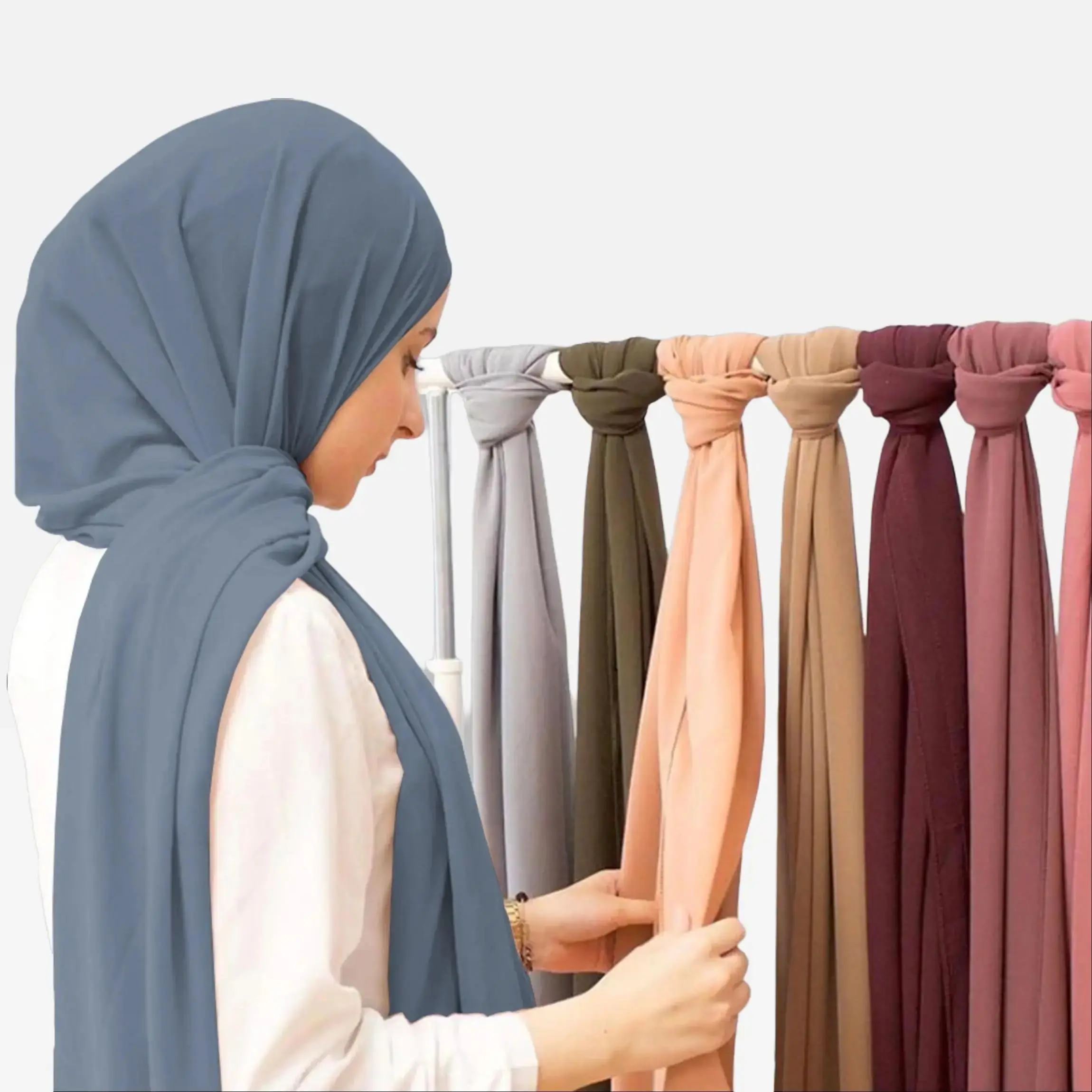 ZIYA Hijab - Pashmina Ceruty Babydoll Premium Jilbab Syal Wanita Kerudung Muslim