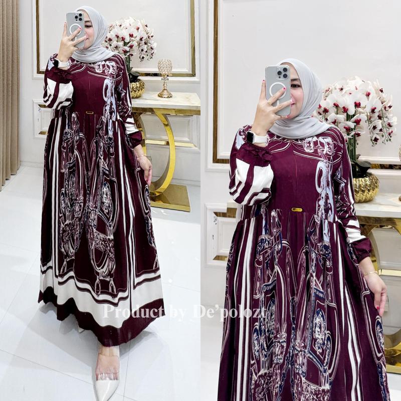 Wilona gamis midi dress rayon viscose  Wilona Maya Natasha Luna