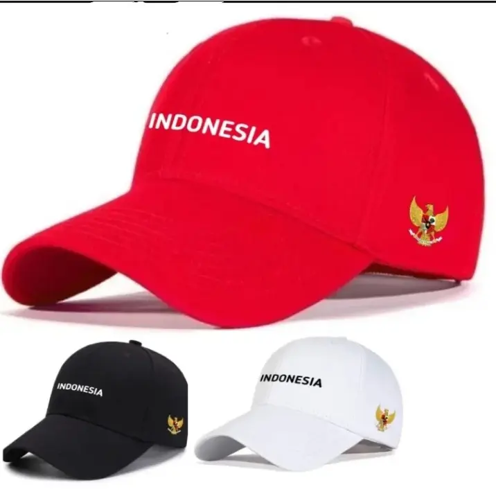 Topi Distro Garuda Indonesia Merah Putih Model Baru Topi Bordir Garuda
